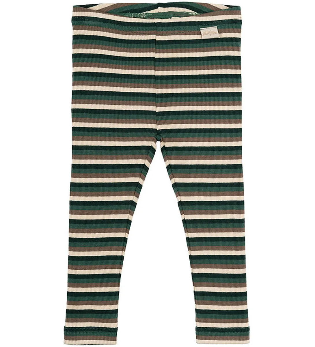 Petit Piao Leggings - Rib - Modal - Emeralda Green Multi Stripe