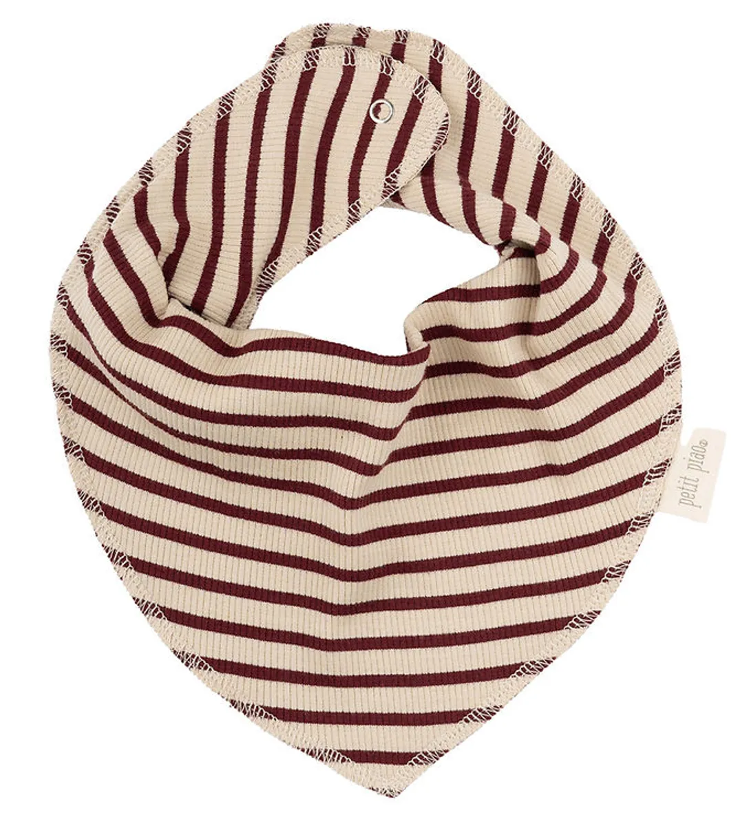 Petit Piao Savlesmæk - Rib - Modal - Dark Cherry/Dark Off White