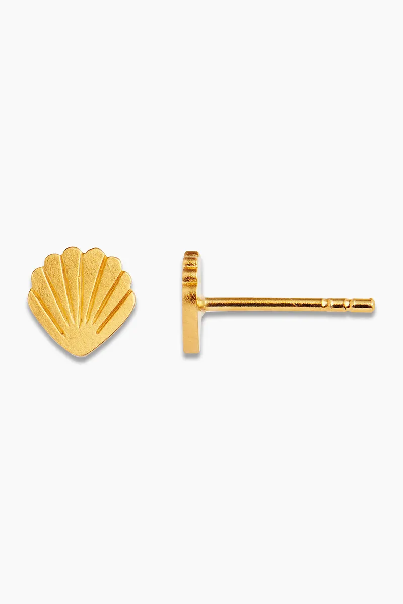 Petit Shell Earring Piece - Gold - Stine A - Guld One Size