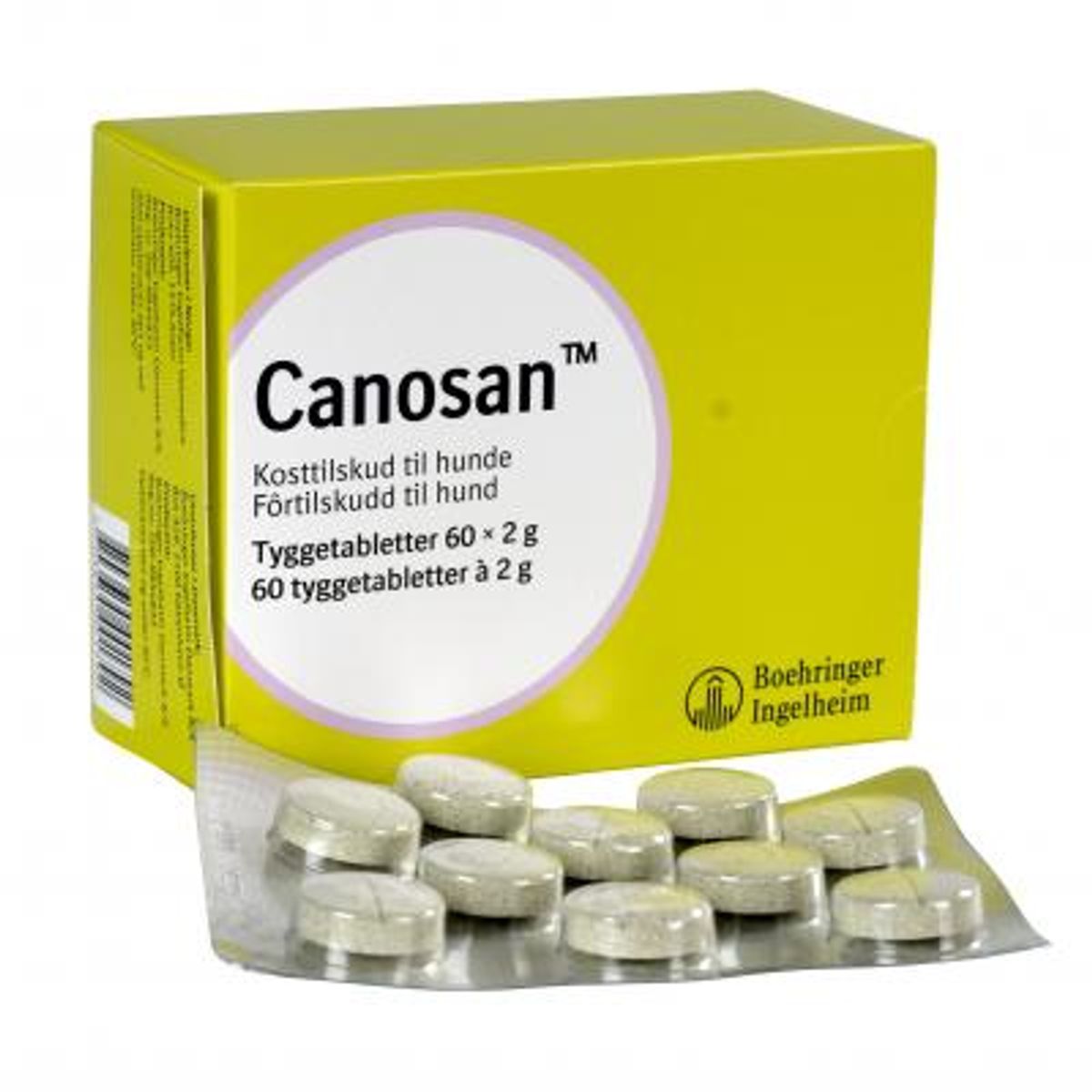 Pharmaservice - Canosan ledpleje tyggetabletter til hund 60 stk.