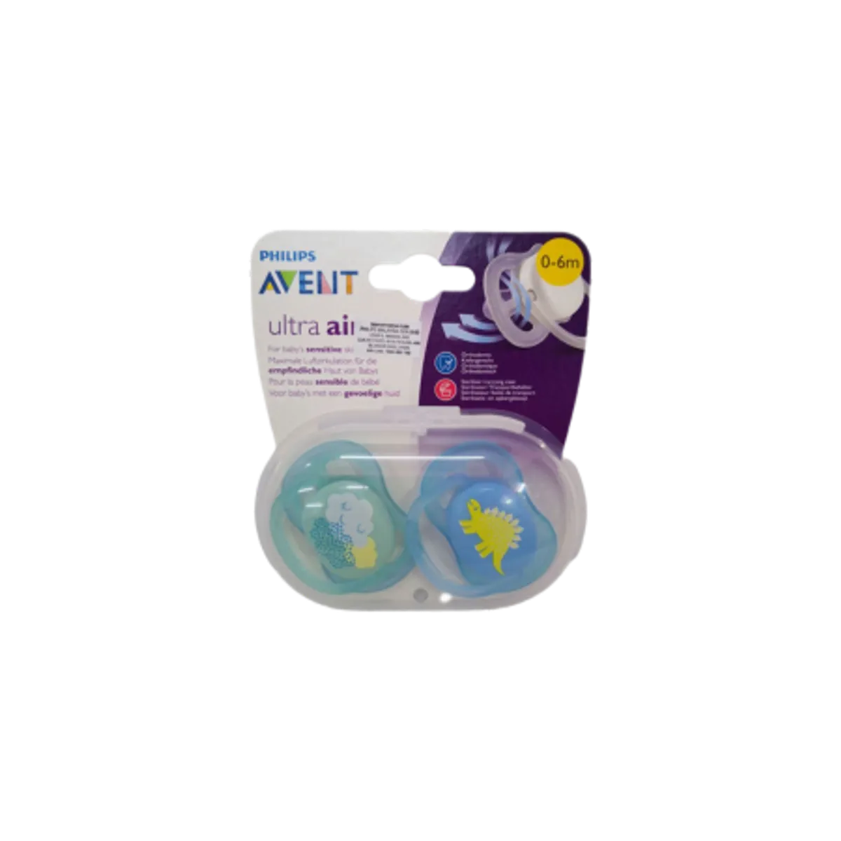 Philips Avent Sut 0-6m 2-pak - Blå & Grøn