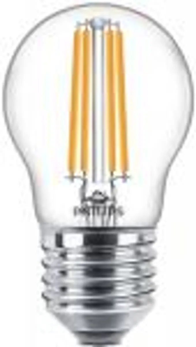 Philips corepro led krone 6,5w (60w) p45 e27 827 klar glas