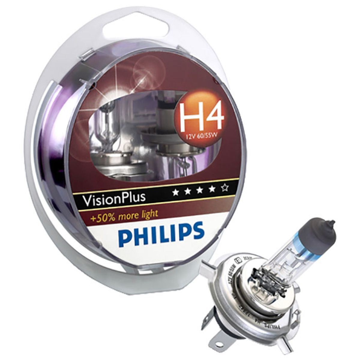 Philips h4 Visionplus (+60%) - 2-pak