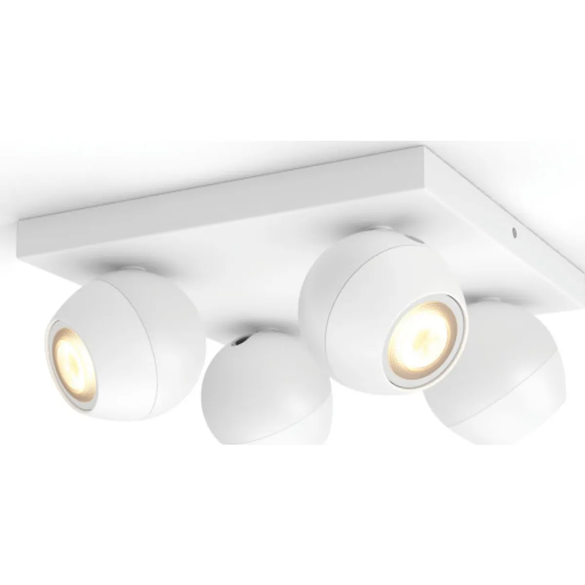 Philips Hue Buckram spotlampe, 4 spots, hvid