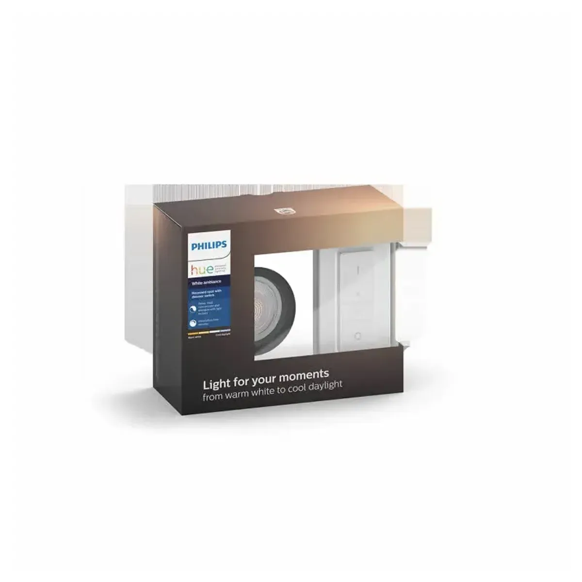 Philips Hue MILLISKIN indbygningsspot aluminium 1x5.5W 230V med fjernbetjening - firkantet