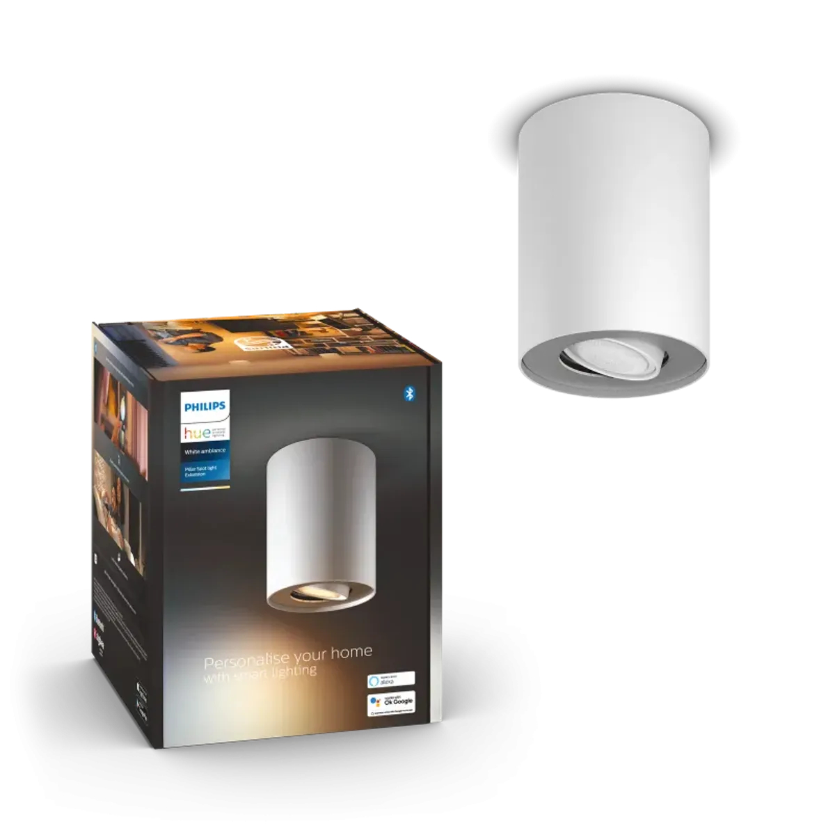 Philips Hue Pillar Hue ext. spot single spot Hvid 1 - 929003046801