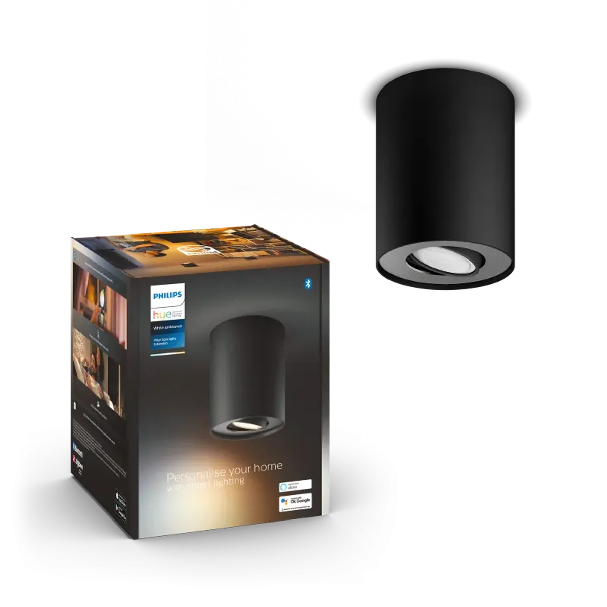 Philips Hue Pillar Hue ext. spot single spot Sort 1 - 929003046901