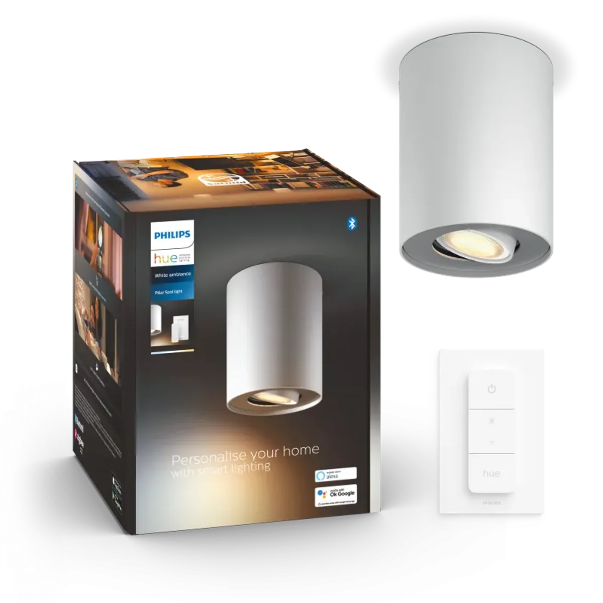 Philips Hue Pillar Hue single spot Hvid 1x5W 230V - 929003046701