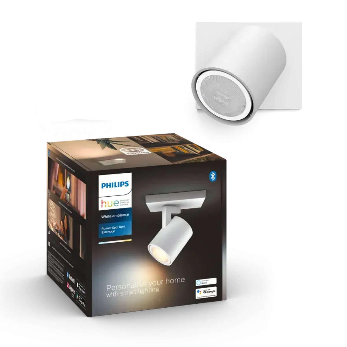 Philips Hue Runner Hue ext. spot single spot Hvid 1 - 929003046001