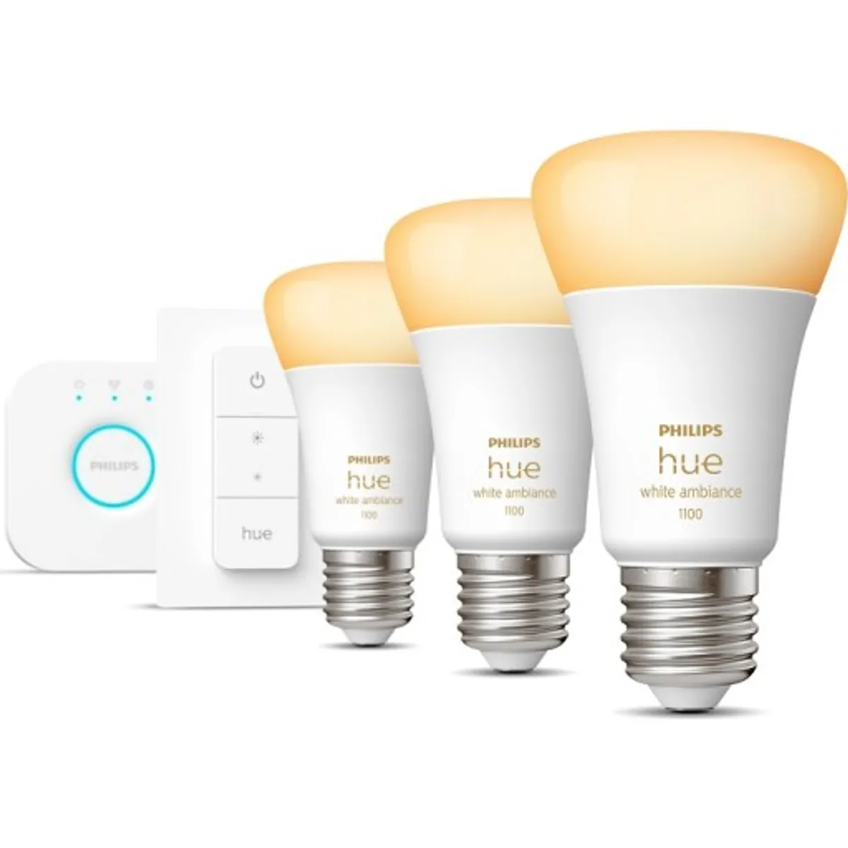 Philips Hue White Ambiance E27 standardpære, starter kit, 75W