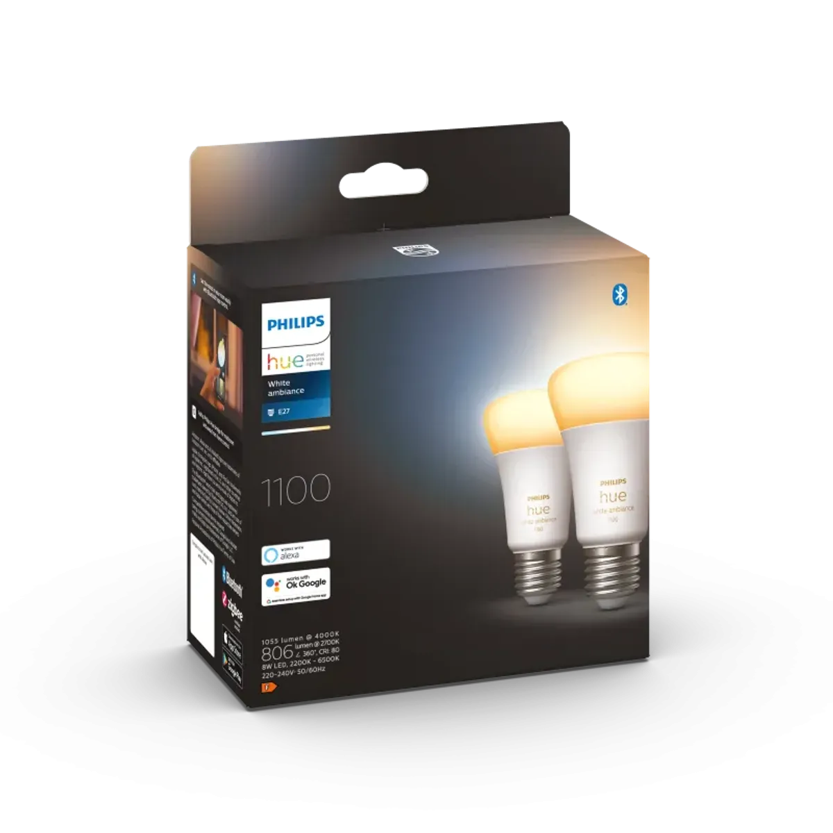 Philips Hue White Ambience 8W A60 E27 2P - 929002468404