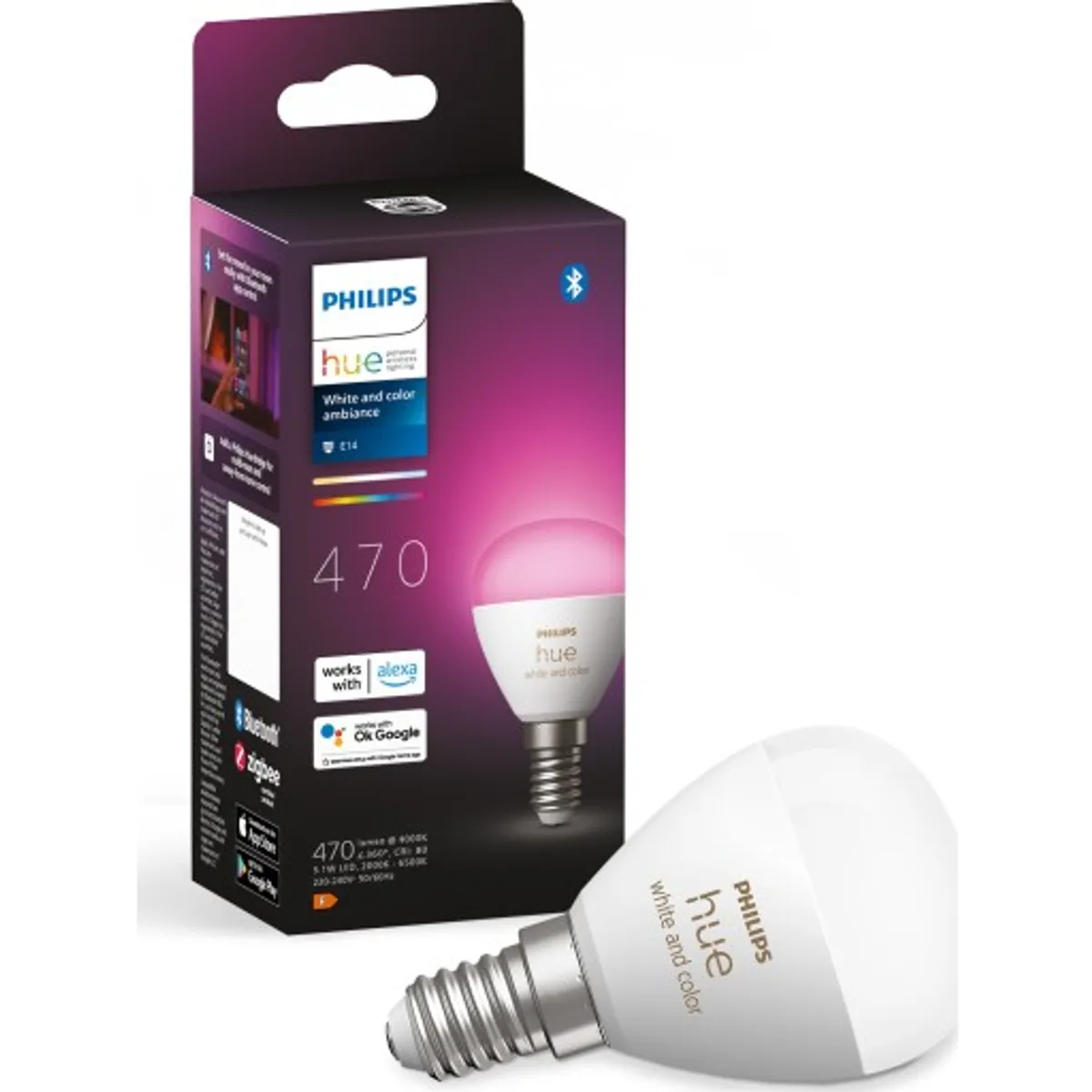 Philips Hue White Color Ambiance E14 kronepære, 1-pak