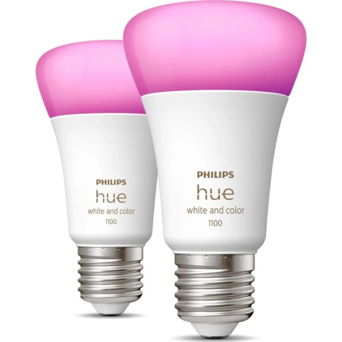 Philips Hue White Color Ambiance E27 standardpære, 2-pak, 9W