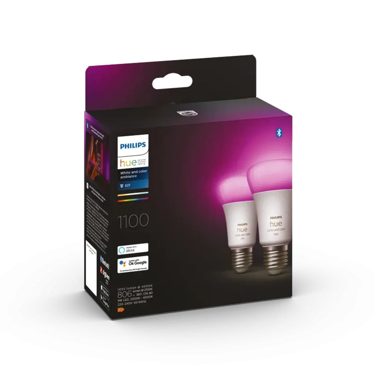 Philips Hue White Color Ambience 9W A60 E27 2P - 929002468802