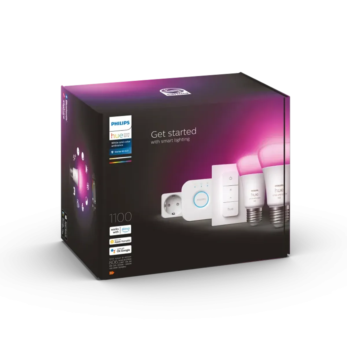 Philips Hue White Color Ambience 9W A60 E27 2set sw pl - 929002468807