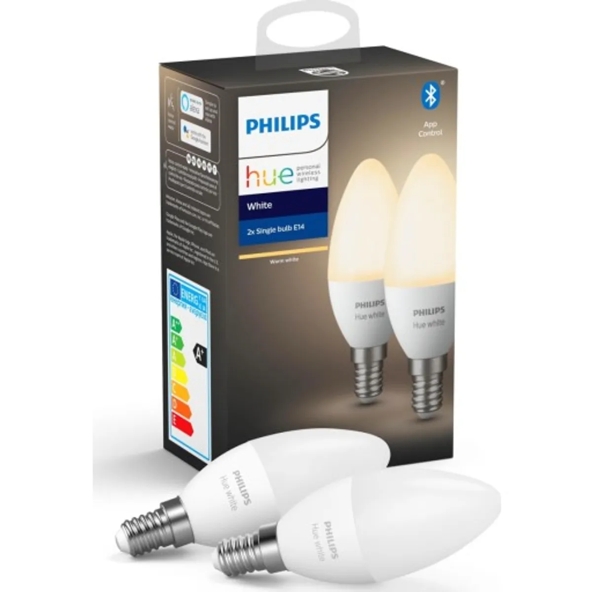 Philips Hue White E14 kertepære, 2-pak