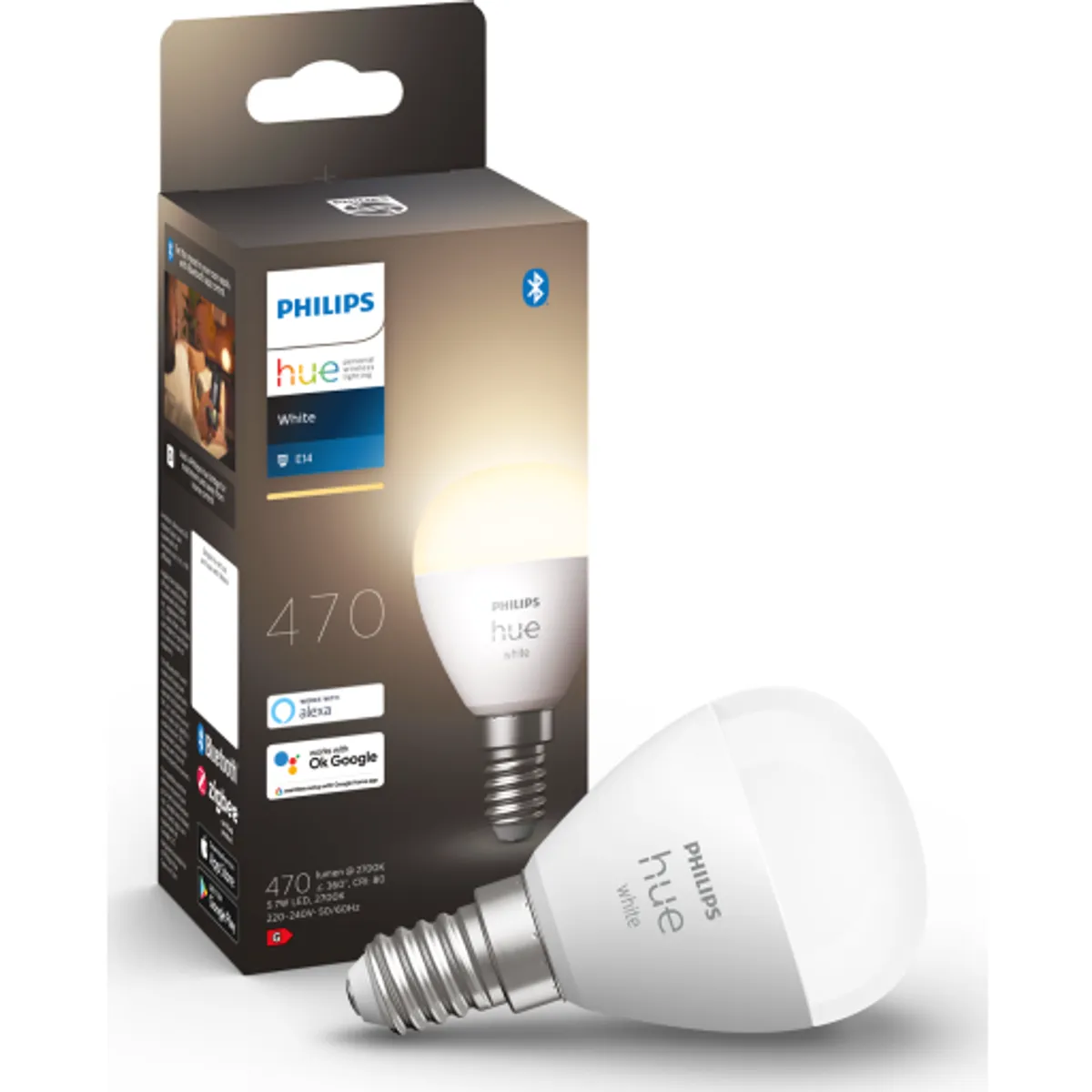 Philips Hue White E14 kronepære - 1-pak