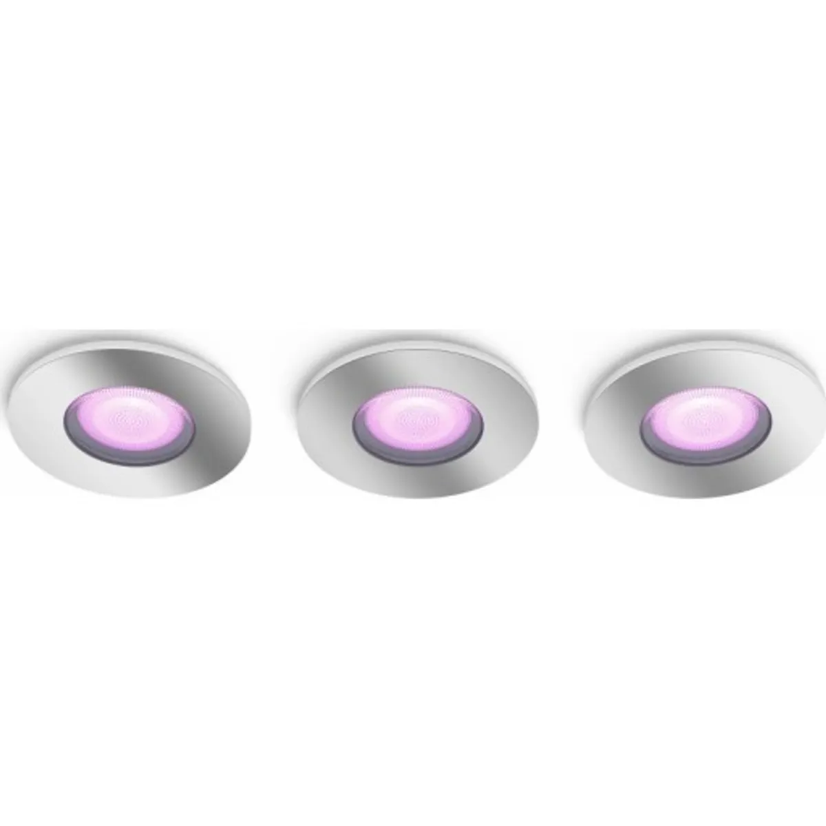 Philips Hue Xamento indbygningsspot, krom, 3-pak