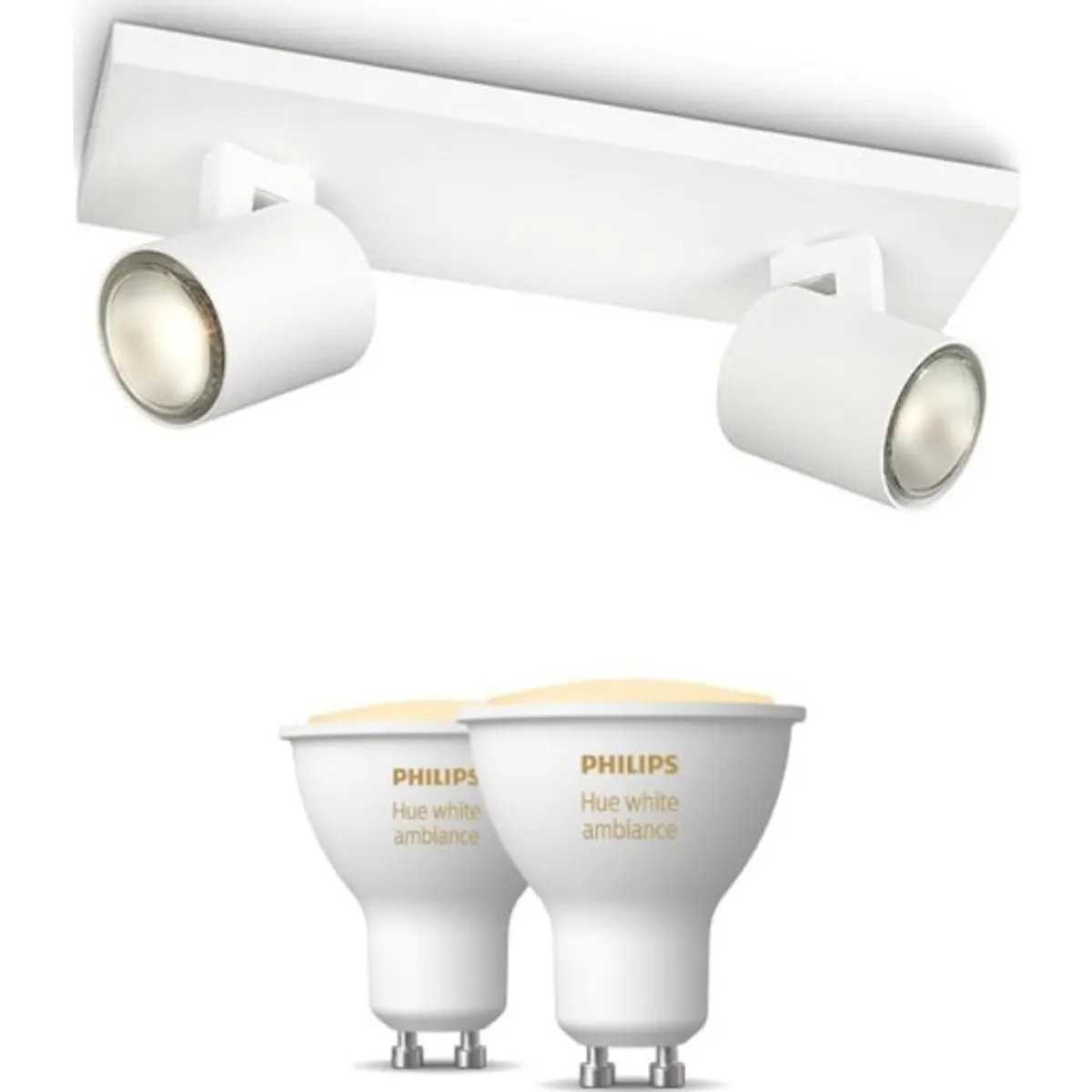 Philips Runner spotlampe, 2 spots, Hue White Ambiance pærer