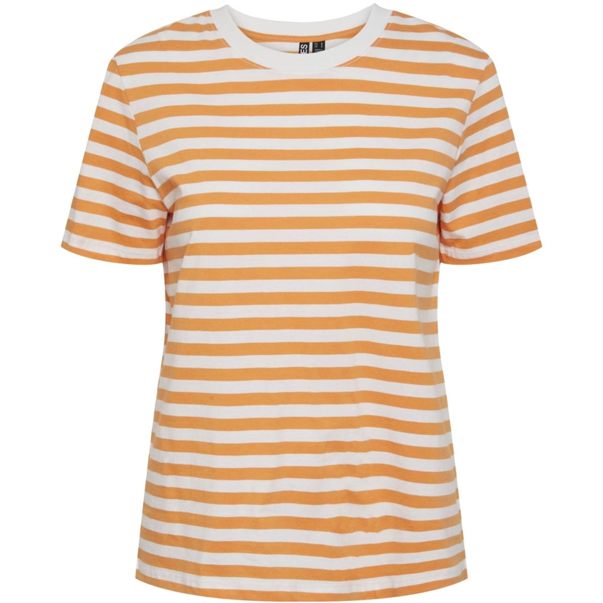 PIECES dame tee PCRIA - Tangerine BRIGHT WHITE