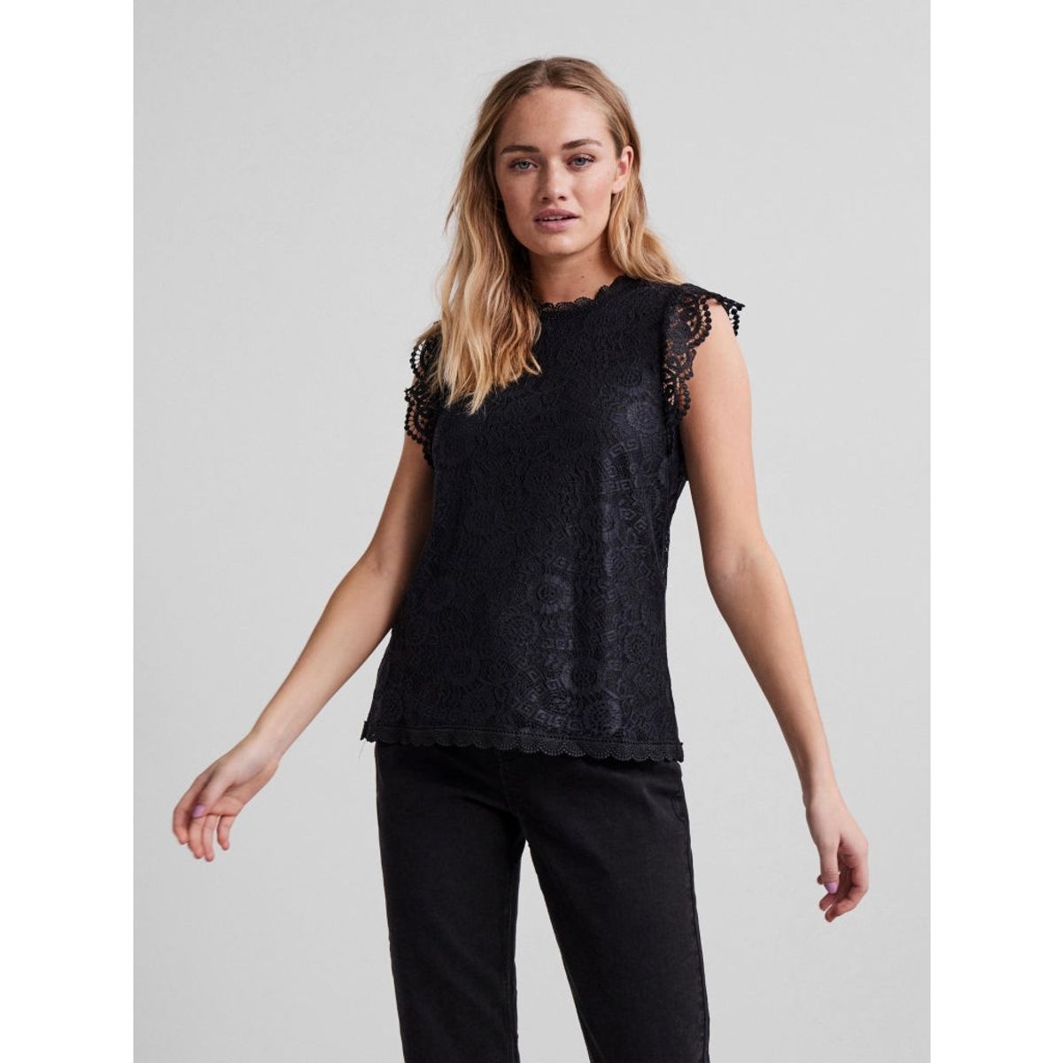 Pieces dame top PCOLLINE - Black