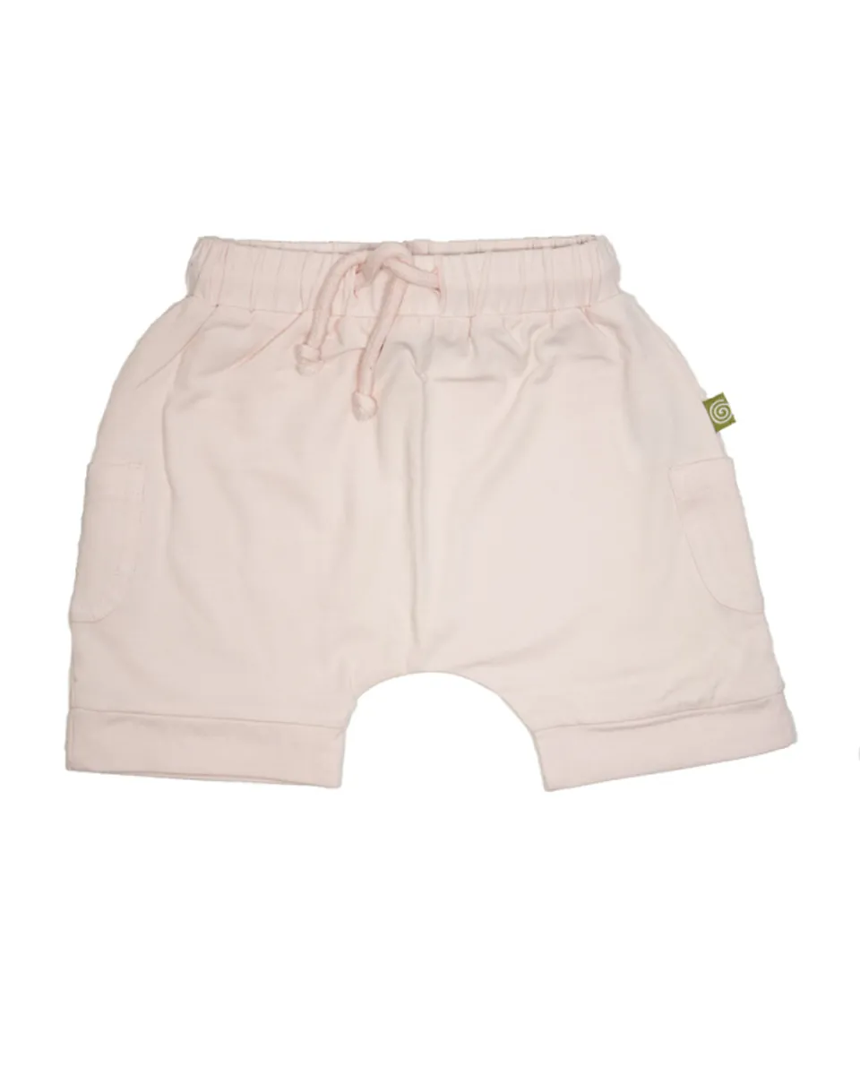 Pigeshorts med lommer - Sart rosa