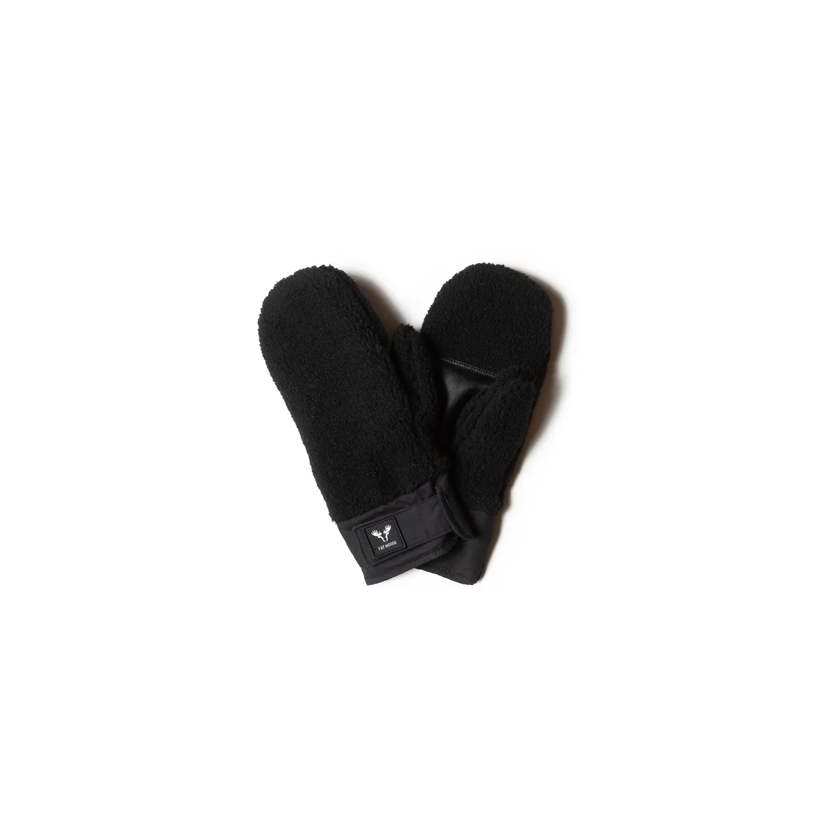 PILE MITTENS - Black