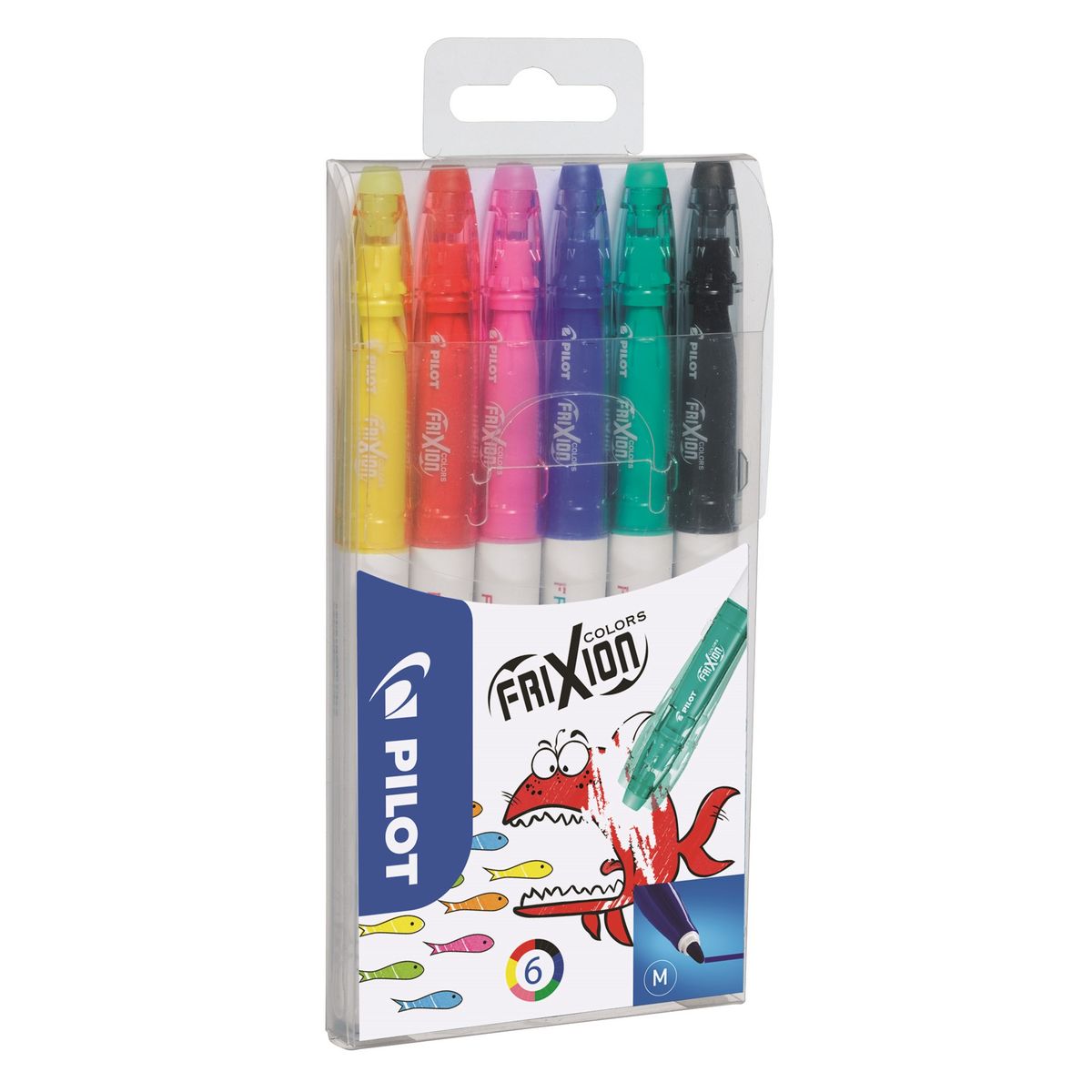 Pilot Frixion Colors, tuscher i assorterede farver, 6 stk.