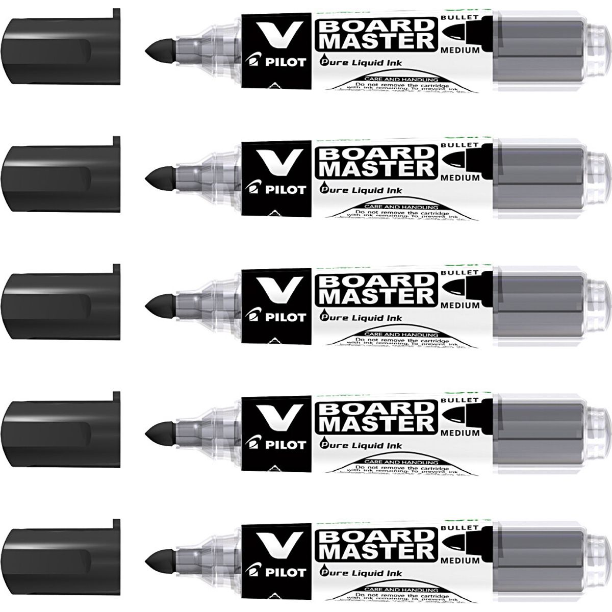 Pilot Whiteboardmarkere Refill - Tykkelse 2,3 Mm - Sort - 5 Stk.