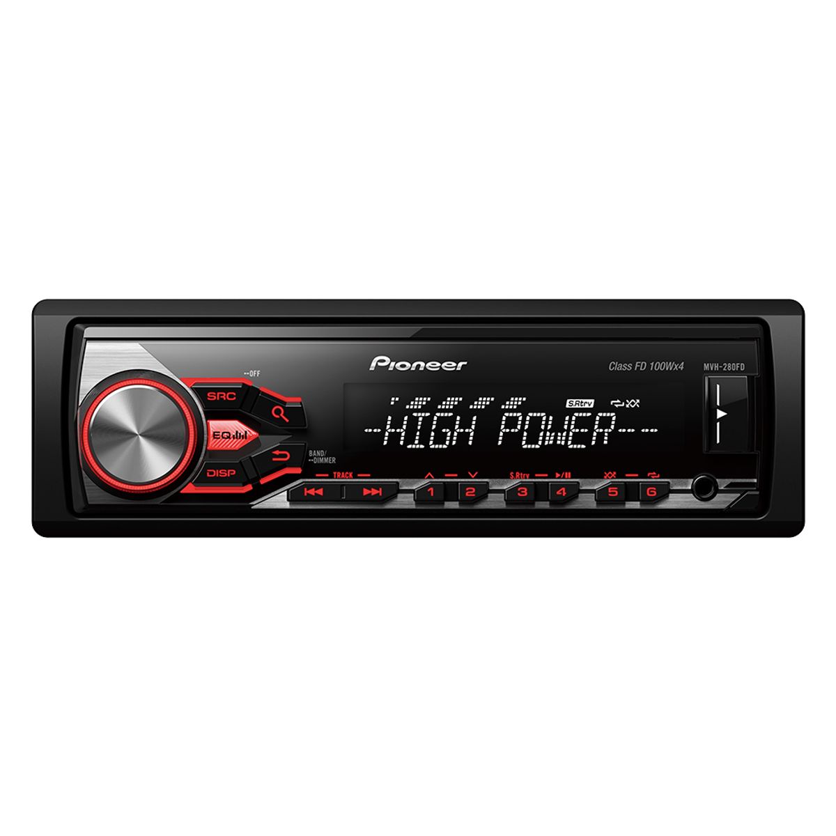 Pioneer MVH-280FD High Power 1-DIN Bilstereo