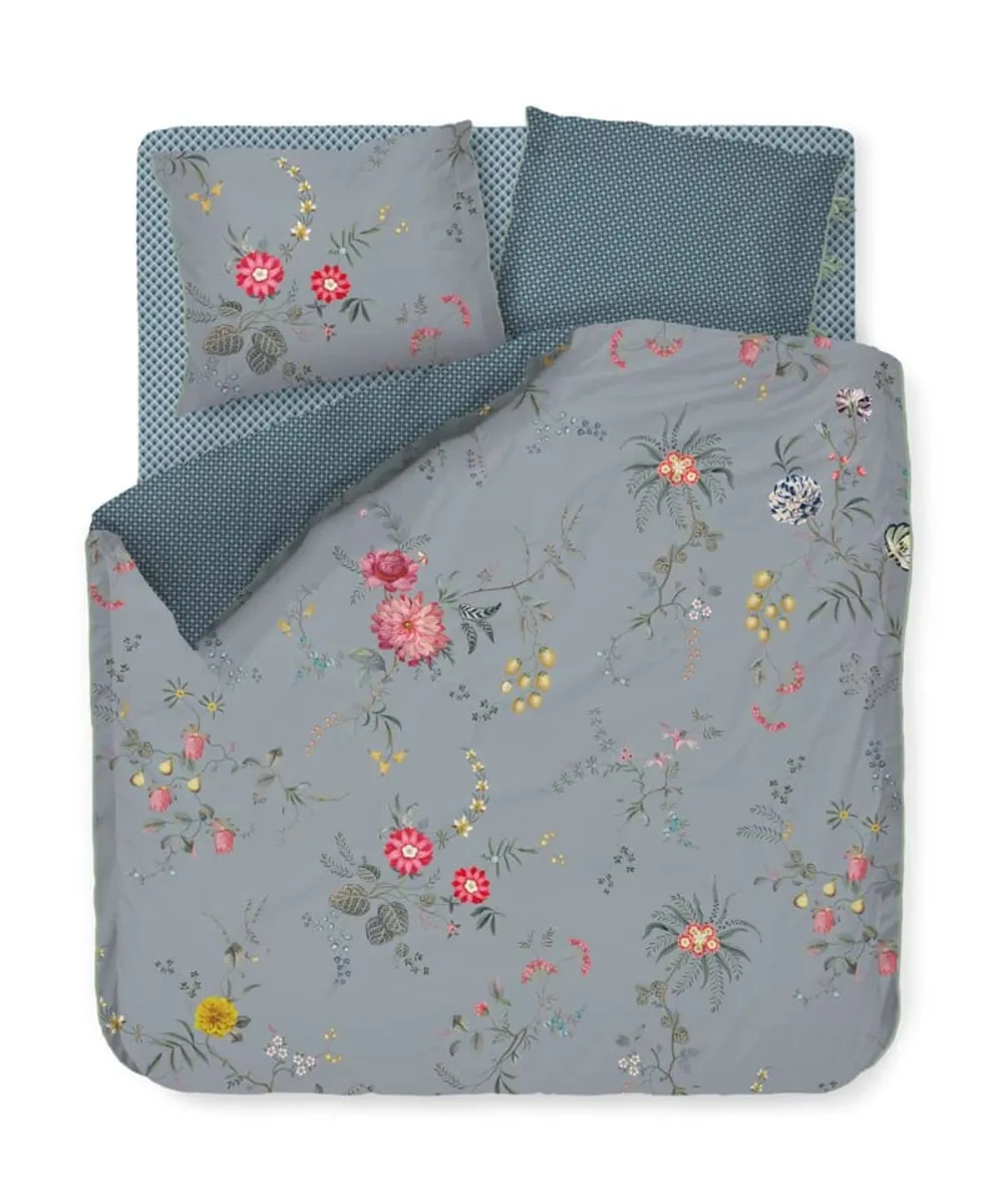 PIP Fleur Grandeur Blue til Dobbeltdyne 230x220+2/50x60 SVENSK STØRRELSE