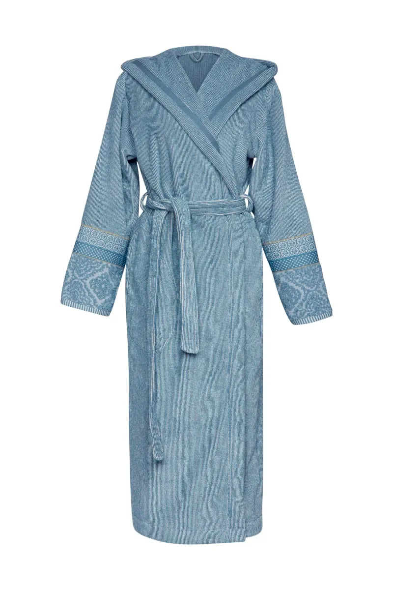 PIP Soft Zellige Bathrobe Blue Grey L