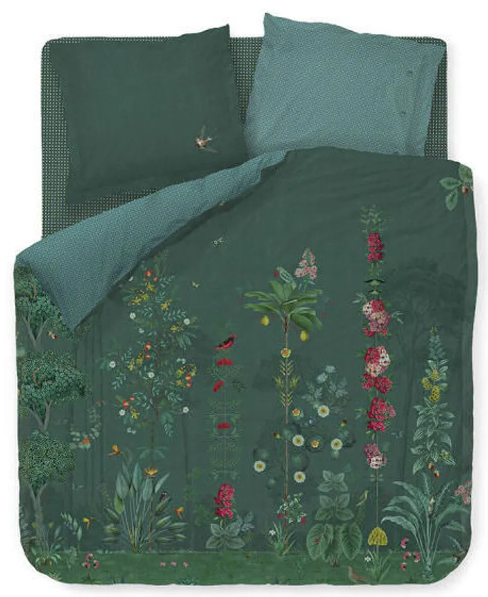 Pip Studio Babylon garden green -140 x 220 cm & 1 stk. pude 60 x 63 cm