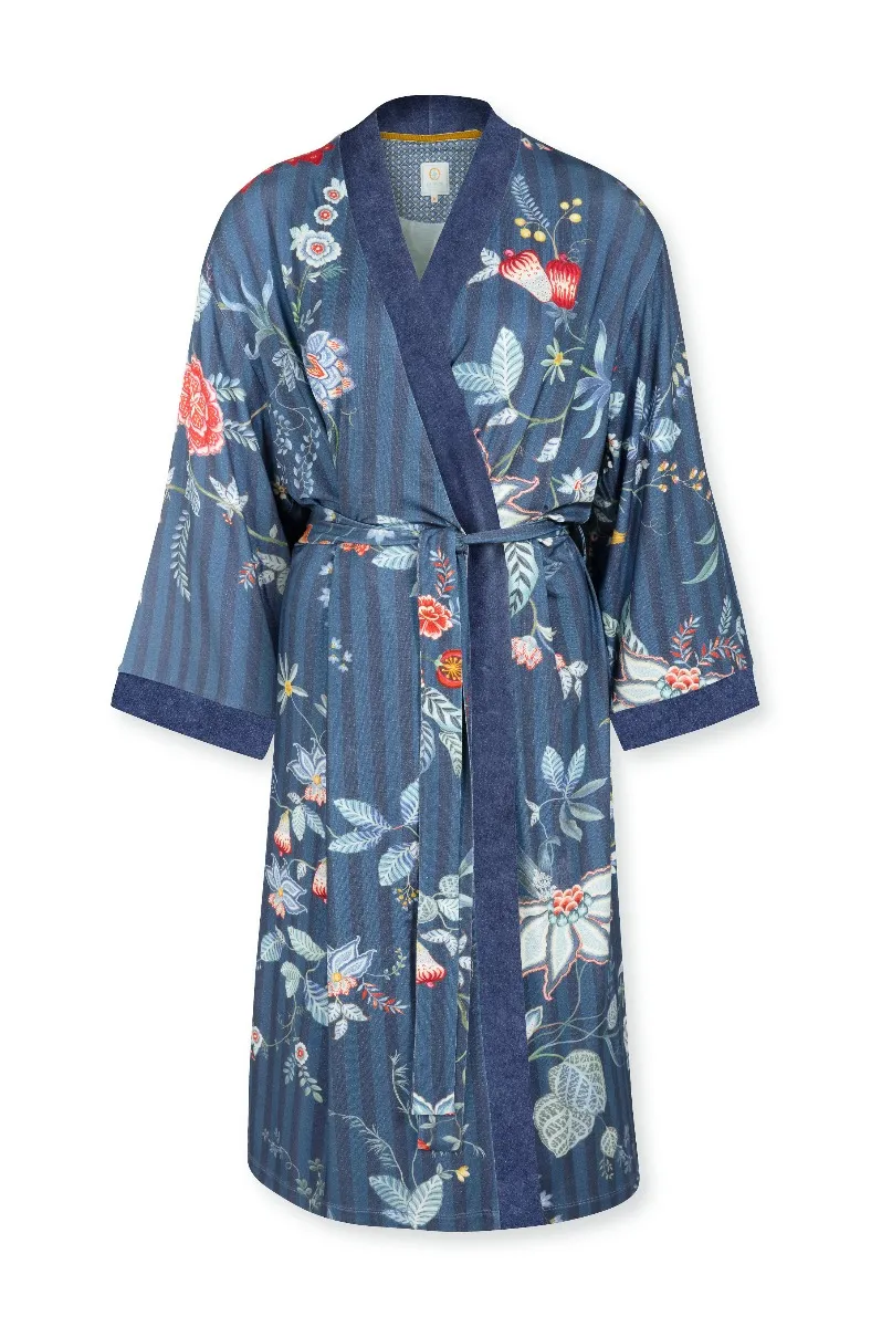 Pip Studio Kimono Naomi Flower Festival Big Dark Blue-Large