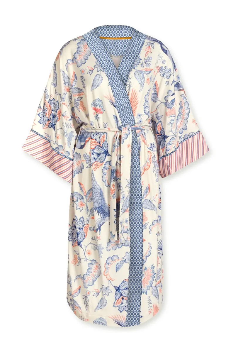 Pip Studio Kimono Noelle Royal Birds Off White-Large