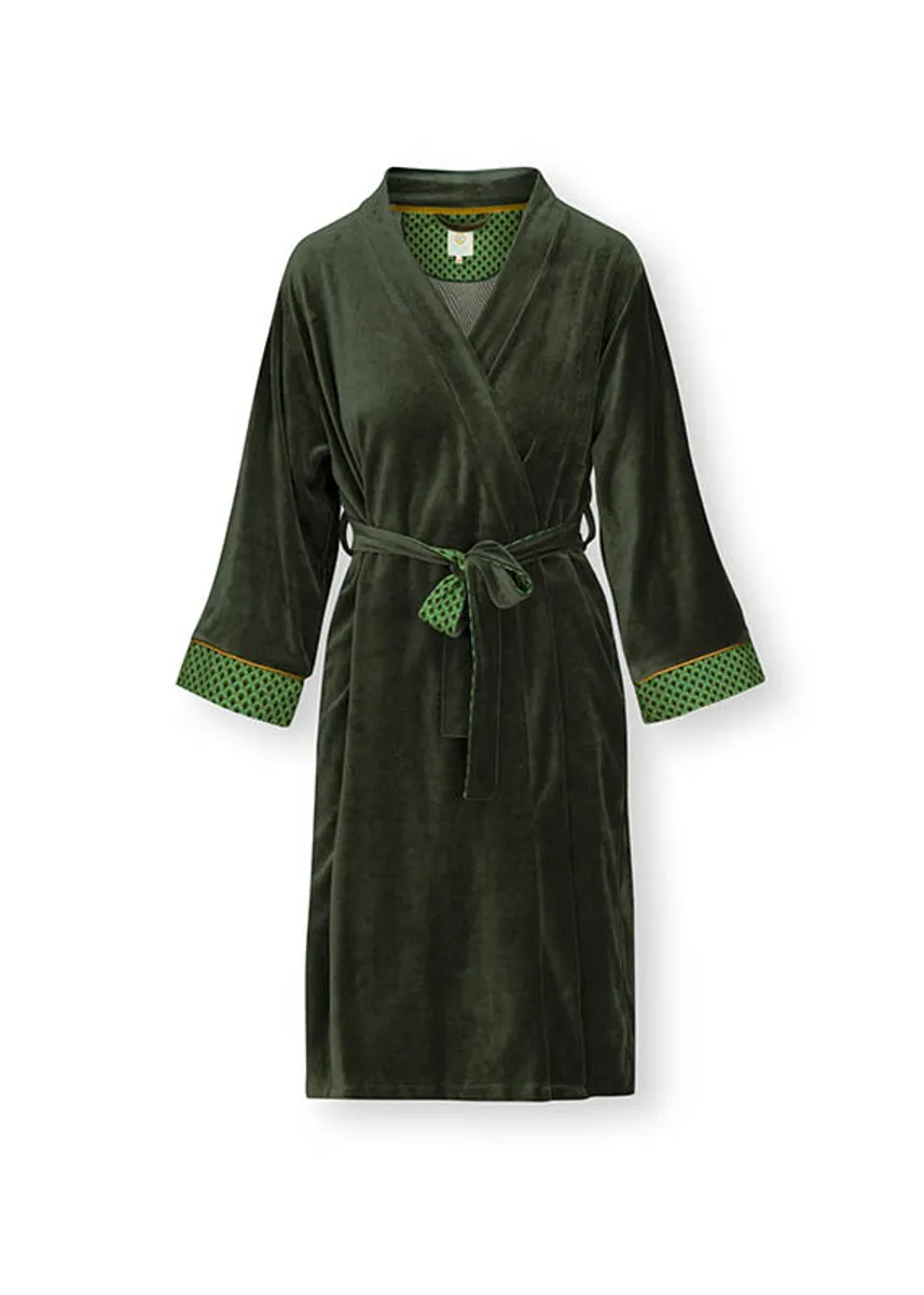 Pip Studio Kimono Solid Nicky Velvet Green-Medium