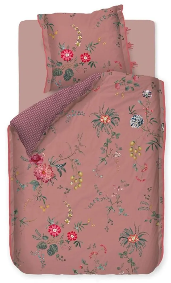 Pip Studio sengetøj - 140x220 cm - Fleur Grandeur - Vendbar dynebetræk - 100% bomulds sengesæt