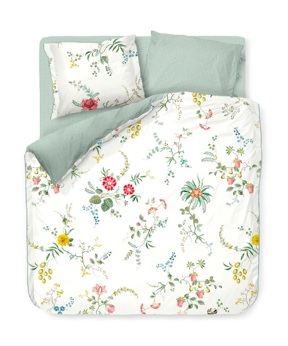 Pip Studio sengetøj duvet covers Fleur Garndeur White -200 x 220 + 2 stk. 60 x 63