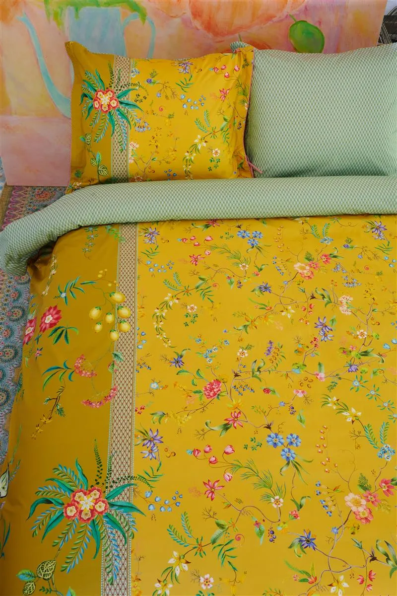 Pip Studio sengetøj duvet covers Petit Fleurs yellow -140 x 200 + 60 x 63