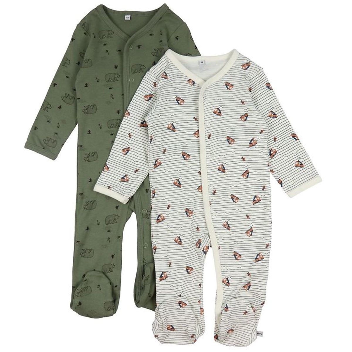 Pippi Baby Heldragt - Natdragt - 2-pak - Deep Lichen Green