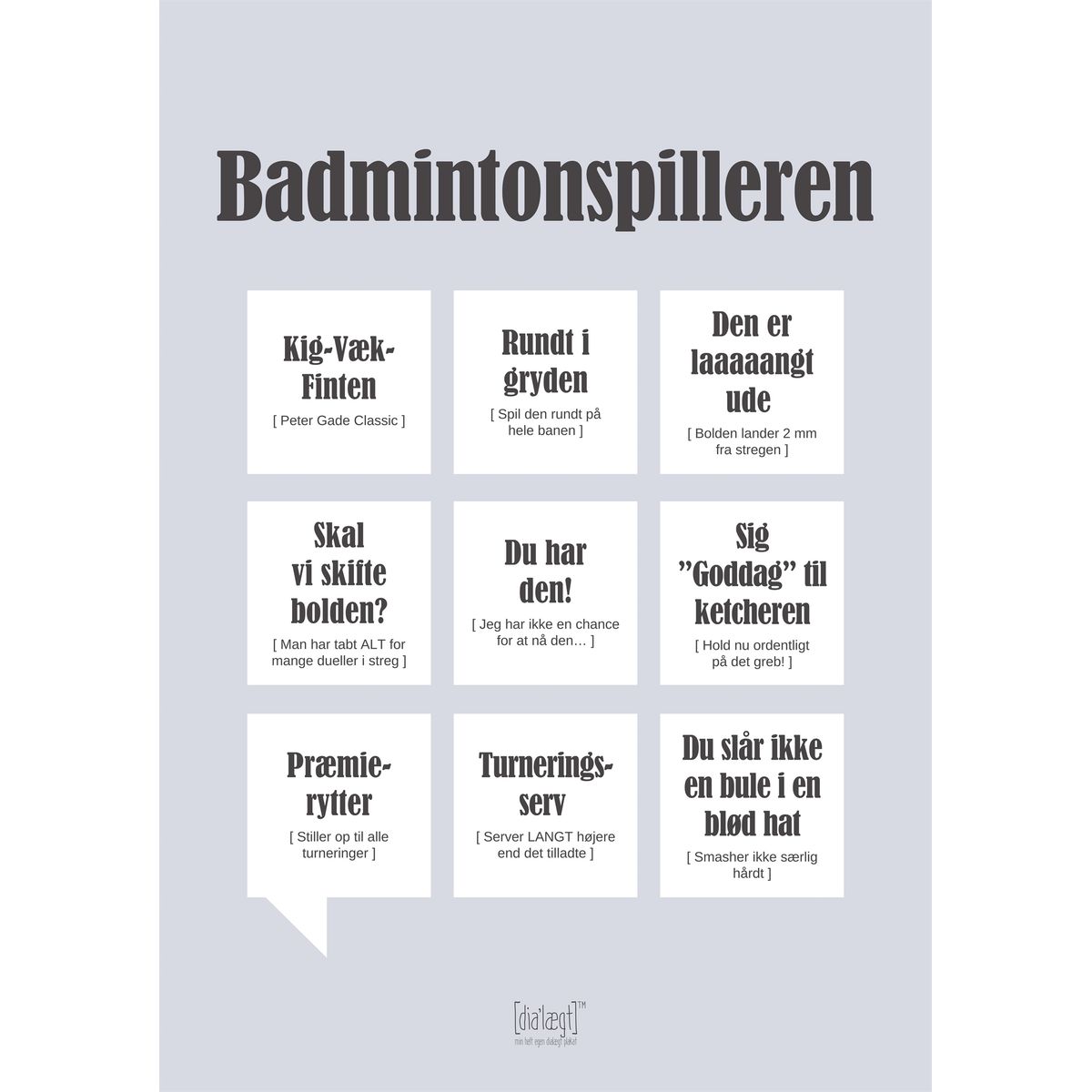 Plakat Badmintonspilleren