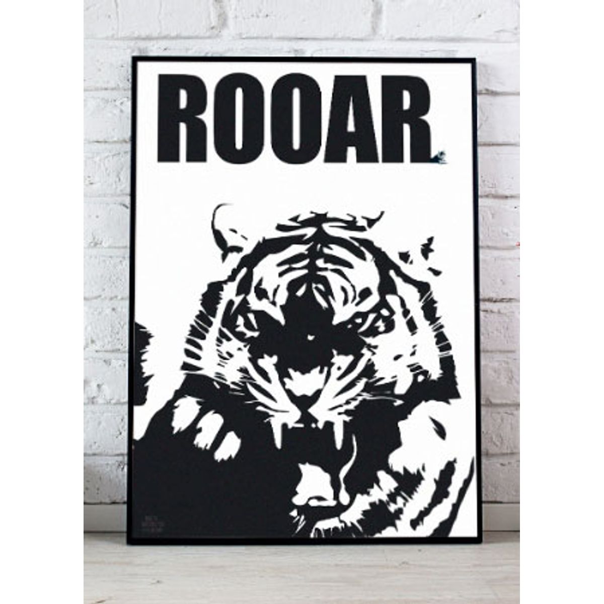 Plakat med tiger - 50 x 70 cm - Kr. 279,-