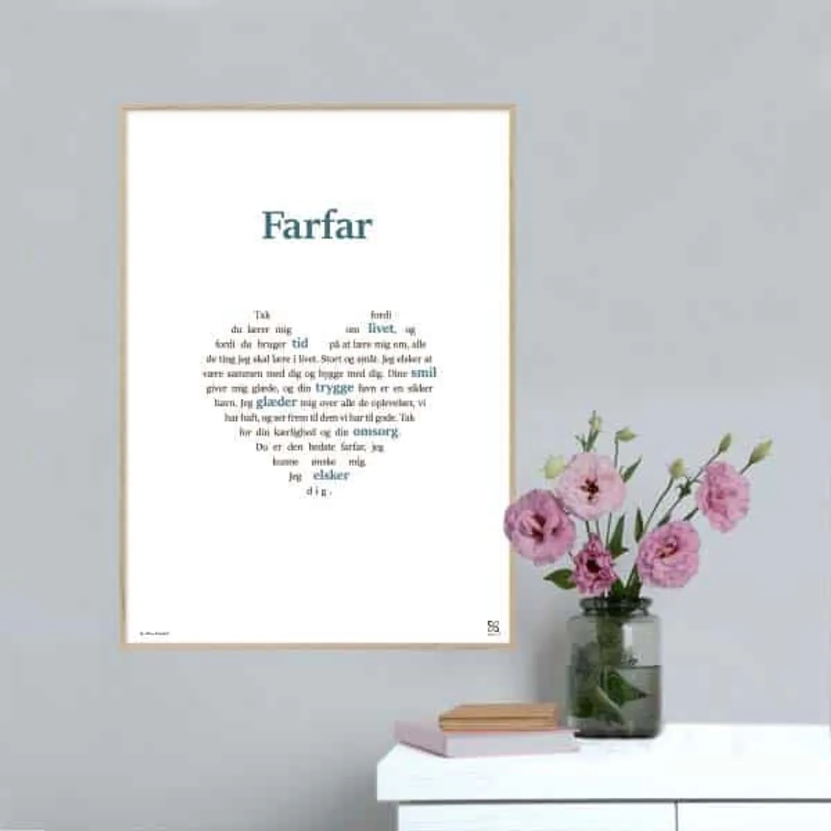 Plakat som hylder din farfar - 15 x 21 cm / XS / lodret