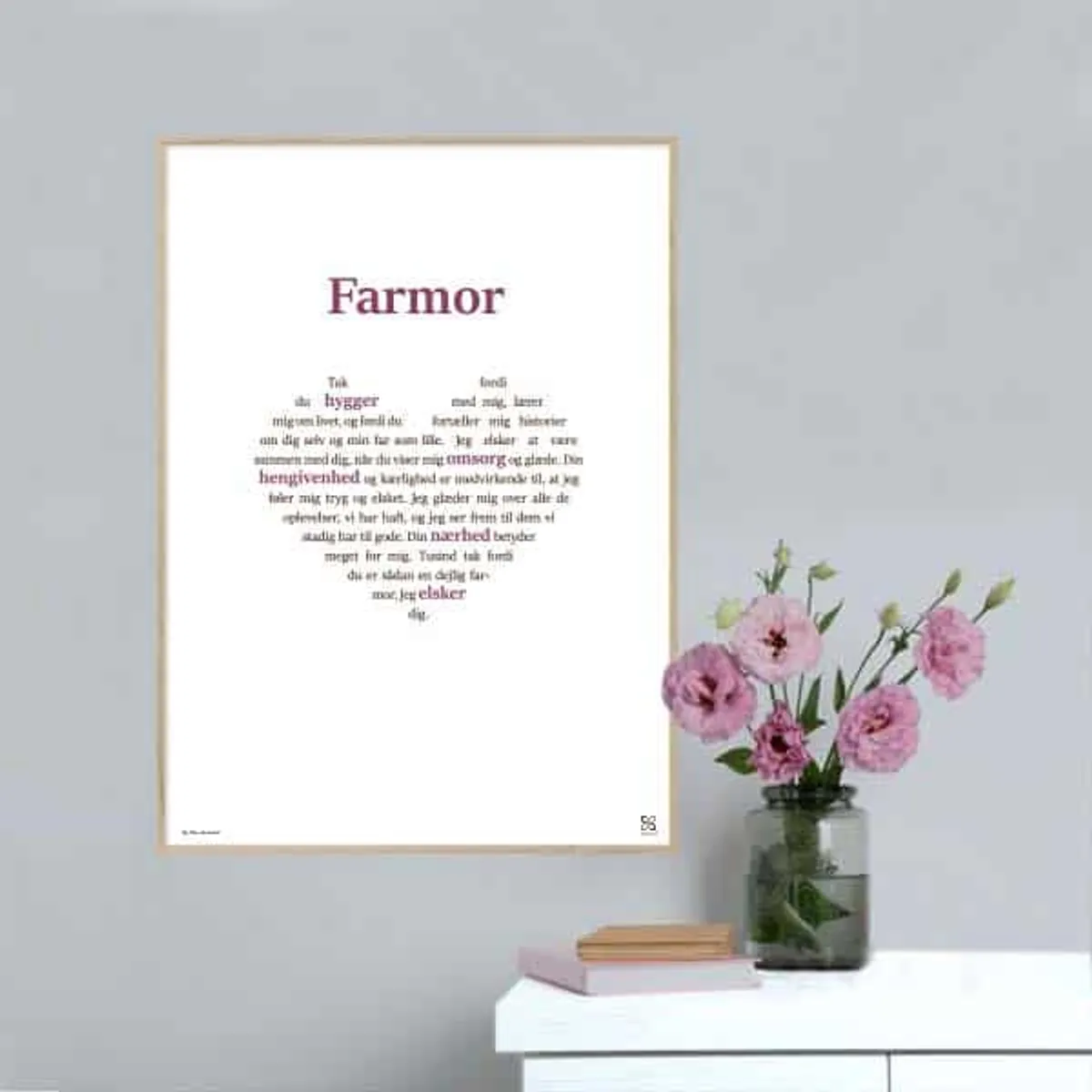 Plakat som hylder din farmor - 15 x 21 cm / XS / lodret