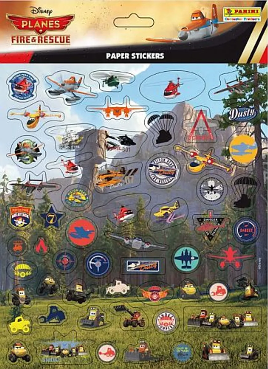 Planes - Fire & Rescue - Paper Sticker (Disney / Pixar) *Crazy tilbud*