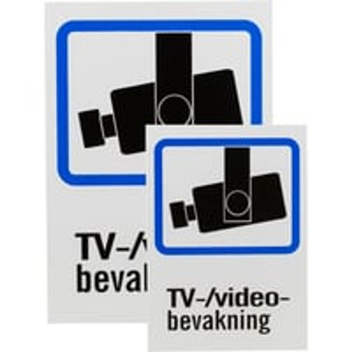 Plastskylt, Svensk, TV/Video-overvgning, A4 & A5-strrelse DELTACO