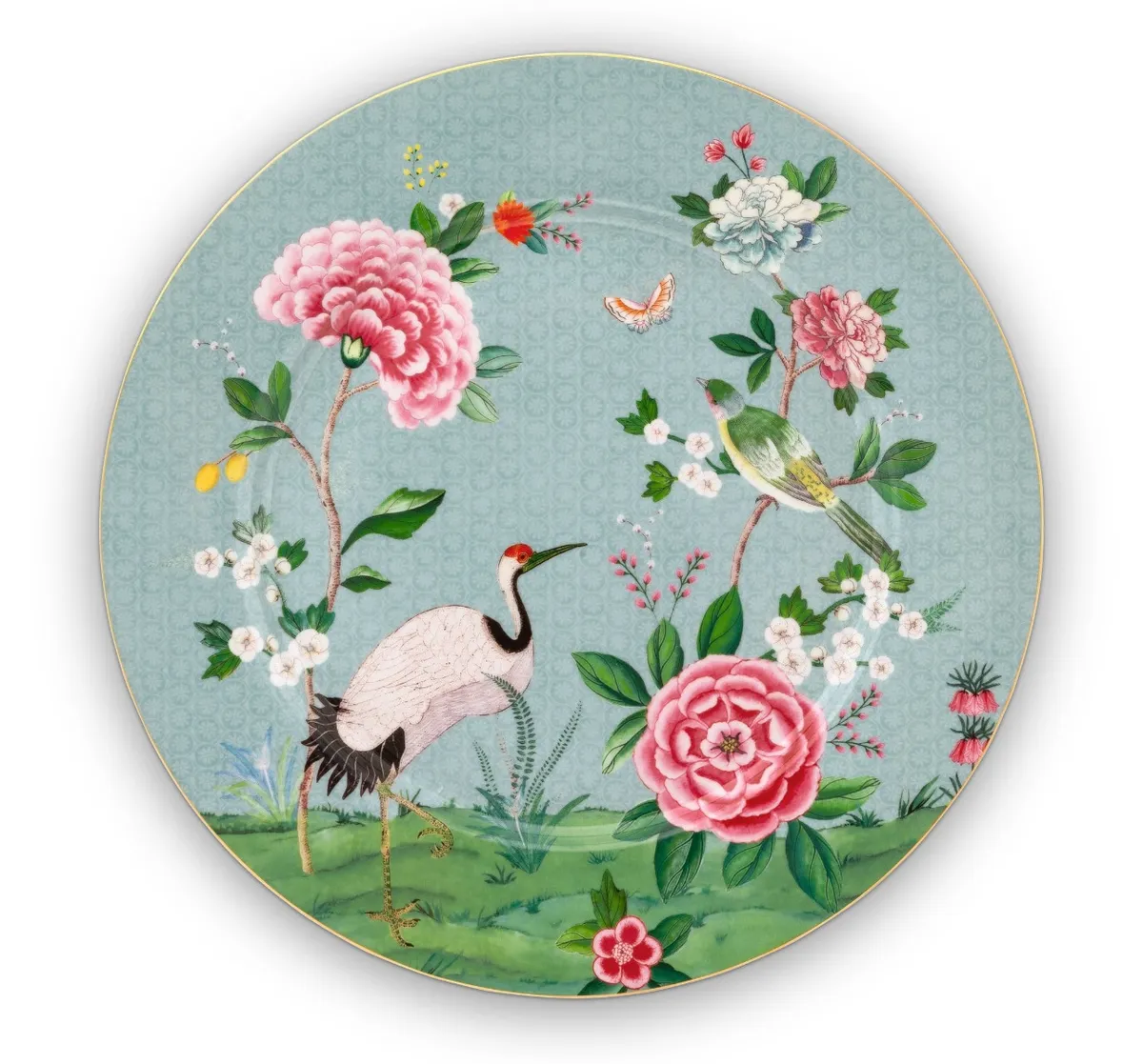 Plate Blushing Birds Blue 32cm