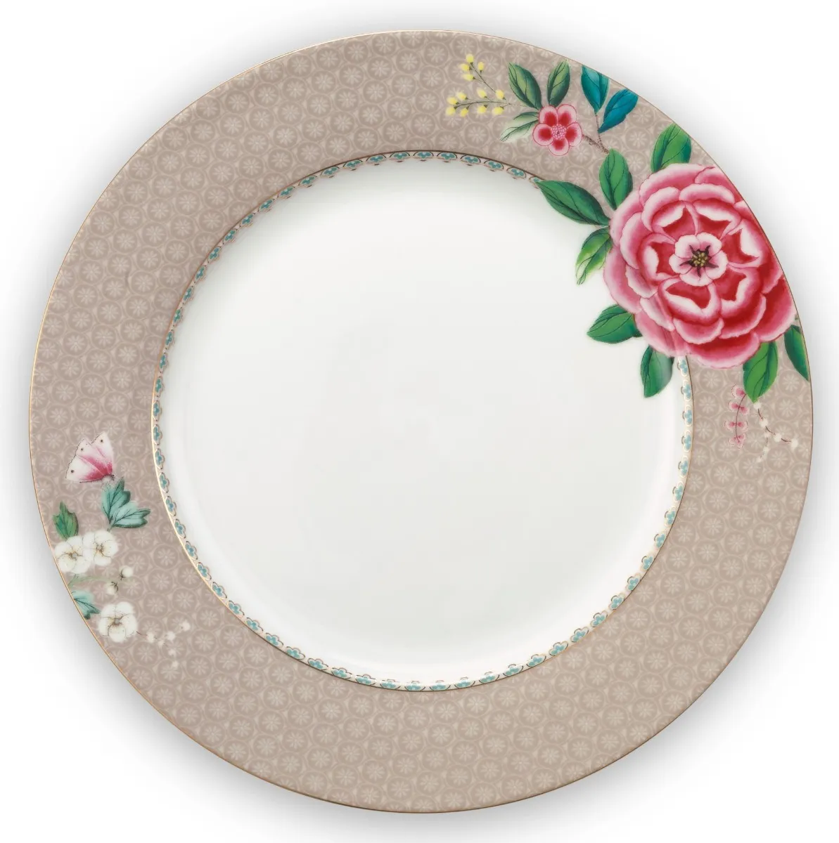 Plate Blushing Birds Khaki 26.5cm