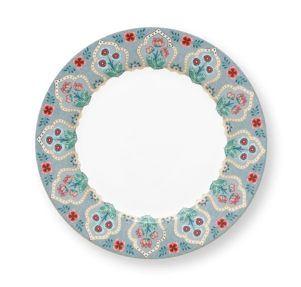 Plate Flower Festival Deco Light Blue 21cm