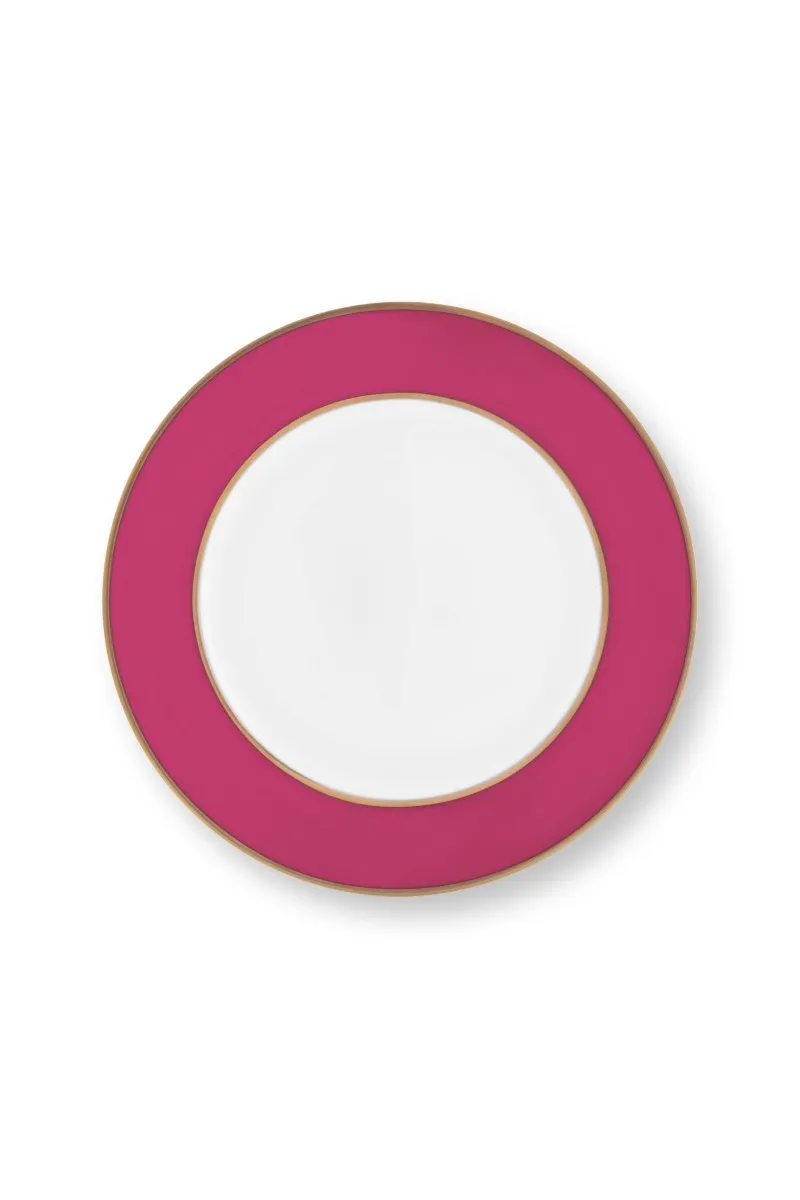 Plate Pip Chique Gold-Pink 17cm